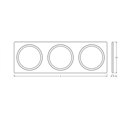 SPOT FRAME D68 100X300 3X D68 WT