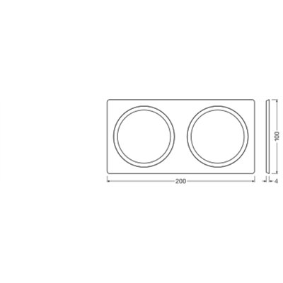 SPOT FRAME D68 100X200 2X D68 BK