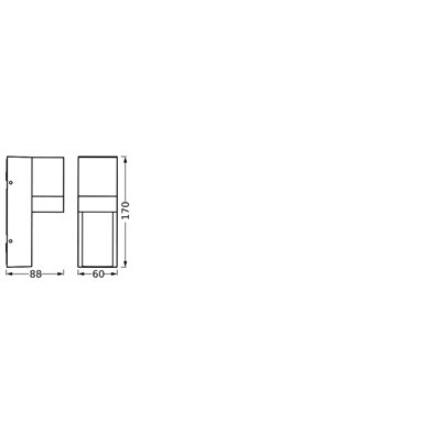 Endura Classic IP65 GU10 Isidor Wall Dark Gray