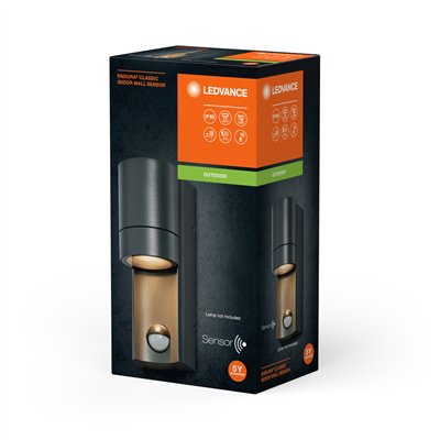 Endura Classic IP65 GU10 Isidor Wall Sensor Dark Gray