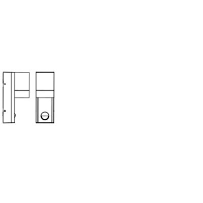 Endura Classic IP65 GU10 Isidor Wall Sensor Dark Gray