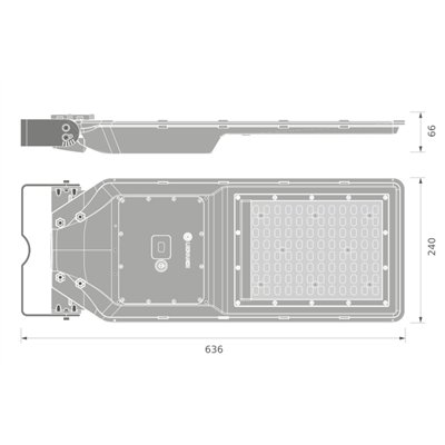 STREETLIGHT ECO SOLAR  20W 865 3200lm Black 