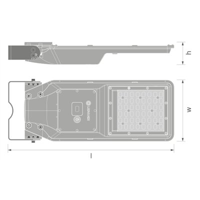 STREETLIGHT ECO SOLAR  10W 840 1600lm Black 