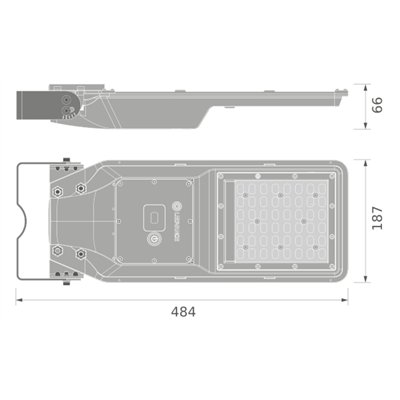 STREETLIGHT ECO SOLAR  10W 830 1440lm Black 