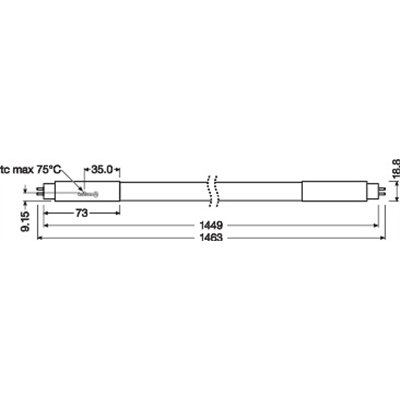 SubstiTUBE T5 220-240V AC 37 W/3000 K 1463 mm 