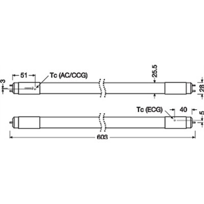 SubstiTUBE T8 UNIVERSAL PRO ULTRA OUTPUT 7.5 W/3000 K 600 mm 