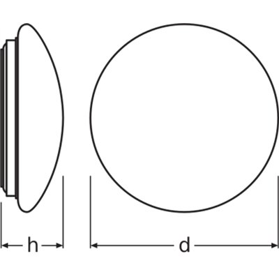 SURFACE CIRCULAR 350 18W 830 IP44