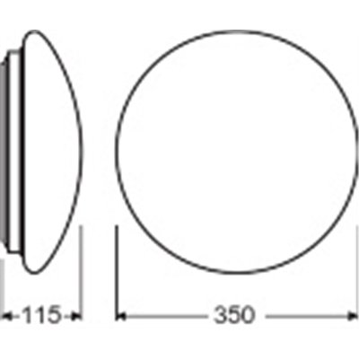 SURFACE CIRCULAR 350 18W 840 IP44