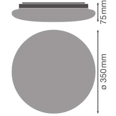 SURFACE CIRCULAR 350 3CCT 18W 3CCT IP44