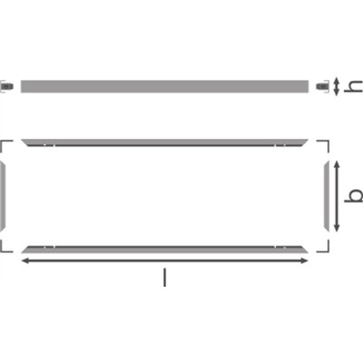 SURFACE MOUNT KIT VALUE 1200 X 300 SF MOUNT KIT H70 VAL