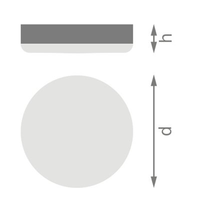 SURFACE SLIM IK10 RD 200 SENSOR 10W 830 WT IP65