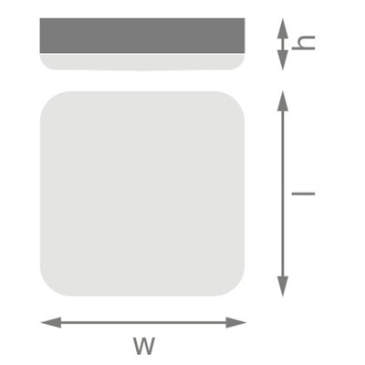SURFACE SLIM IK10 SQ 350 SENSOR 35W 830 WT IP65