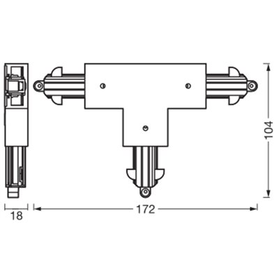 Tracklight accessories T Connector White