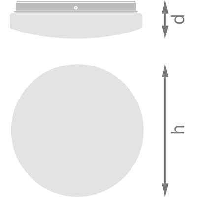 CEILING ROUND IP44 SENSOR 210 SEN 12W 865 IP44