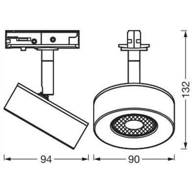 Tracklight Spot Beam 4.8W 830 Black