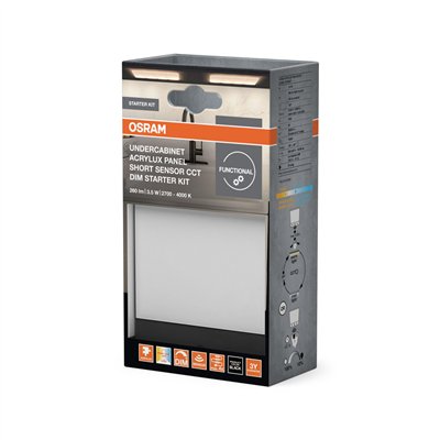 Undercabinet Acrylux Panel Short 3.5W CCT DIM Starter Kit