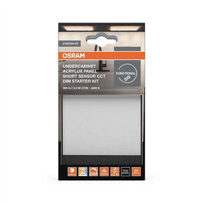 Undercabinet Acrylux Panel Short 3.5W CCT DIM Starter Kit