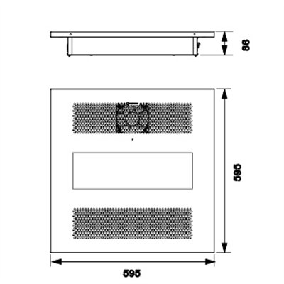 UVC PANEL 600 2X25W LED 30W WT