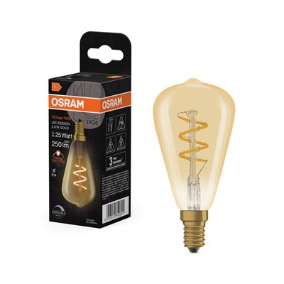 Vintage 1906 LED CLASSIC EDISON DIM 2.8W 822 Gold E14