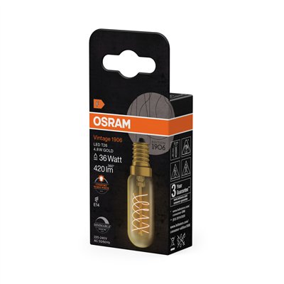 Vintage 1906 LED Special Shapes Dimmable 4.8W 822 Gold E14