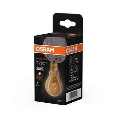 Vintage 1906® LED CLASSIC A 1.8W 822 Gold E27