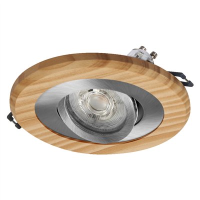 Wood Spot GU10 Bright 4.5W Satin Nickel