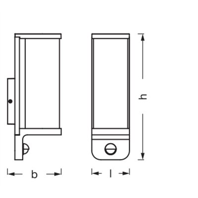 ENDURA CLASSIC TUBULAR Wall Sensor E27 IP44 Dark Grey