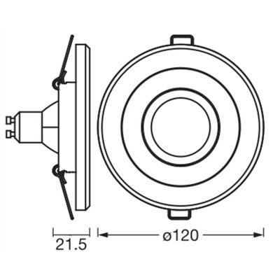 Wood Spot GU10 Bright 4.5W Satin Nickel