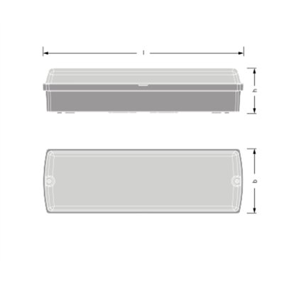 BULKHEAD COMPACT RECTANGULAR RC V 8W ML 83040 WT