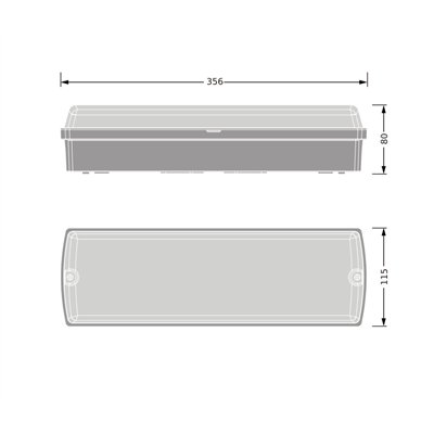 BULKHEAD COMPACT RECTANGULAR RC V 8W ML 83040 WT
