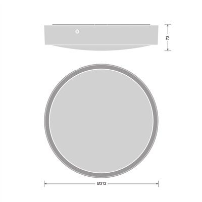 BULKHEAD ROUND DALI 300 P 15.5W 840 WT      