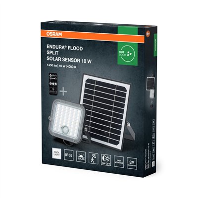 ENDURA FLOOD SPLIT SOLAR SENSOR 10W 840 Remote control