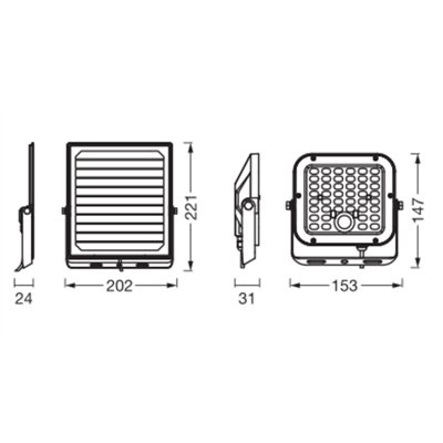 ENDURA FLOOD SPLIT SOLAR SENSOR 10W 840 Remote control