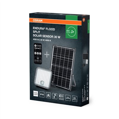 ENDURA FLOOD SPLIT SOLAR SENSOR 30W 840 Remote control