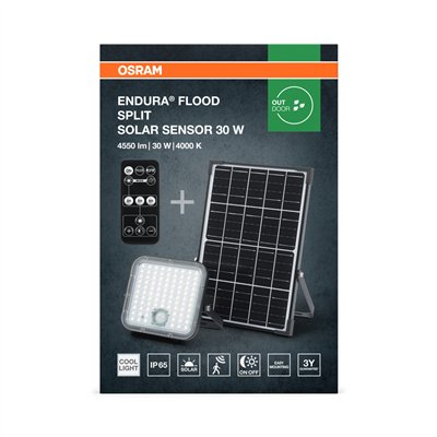 ENDURA FLOOD SPLIT SOLAR SENSOR 30W 840 Remote control