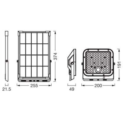 ENDURA FLOOD SPLIT SOLAR SENSOR 30W 840 Remote control