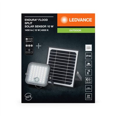 ENDURA FLOOD SPLIT SOLAR SENSOR 10W 840 Remote control