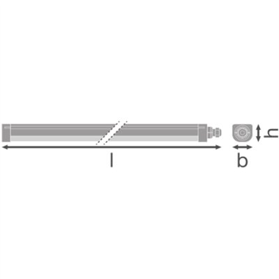 DAMP PROOF COMPACT GEN 2 1500 V 50W 840 IP66 PS