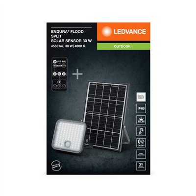ENDURA FLOOD SPLIT SOLAR SENSOR 30W 840 Remote control