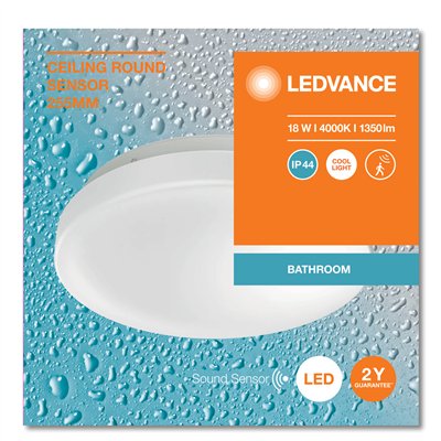 CEILING ROUND IP44 SENSOR 255 SEN 18W 840 IP44