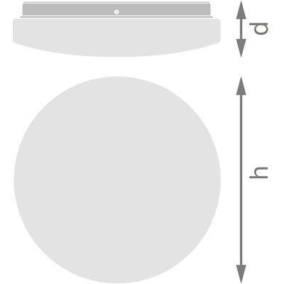 CEILING ROUND IP44 SENSOR 255 SEN 18W 840 IP44