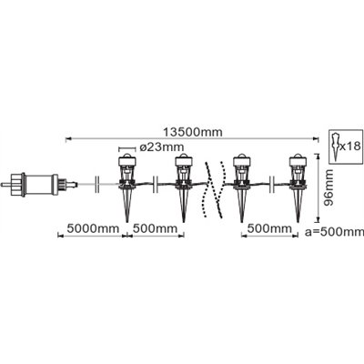 ENDURA GARDEN DOT 18 Dots 3000K