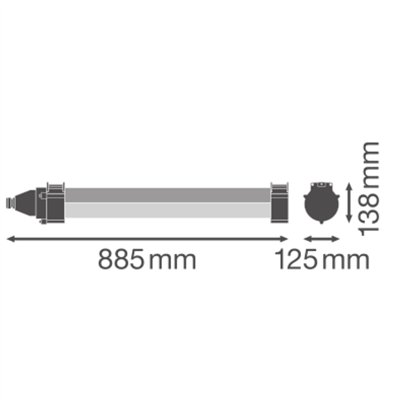 DAMP PROOF MAX 600 S 15W 840 VW IP69