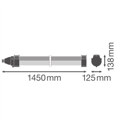 DAMP PROOF MAX DALI 1200 S 43W 840 VW IP69