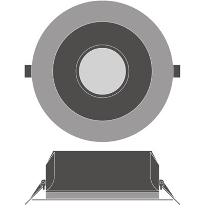 DOWNLIGHT UGR19 DN195 21 W 840 WT IP54