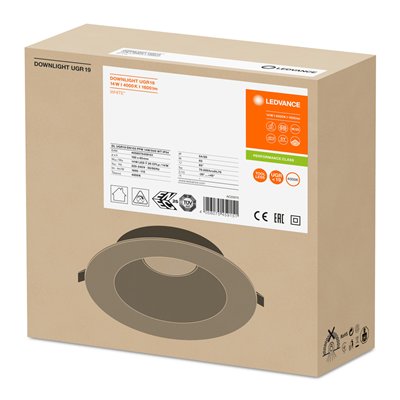 DOWNLIGHT UGR19 DN155 14 W 840 WT IP54