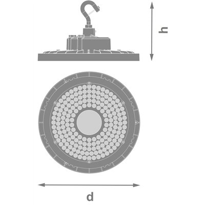 HIGH BAY V DALI 120W 857 60DEG IP66