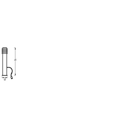 Endura Hybrid Bollard Rondo 50cm 4W Dark Gray