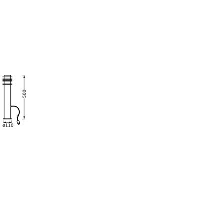 Endura Hybrid Bollard Rondo 50cm 4W Dark Gray