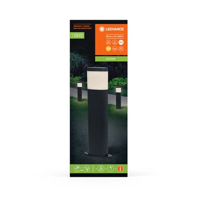Endura Hybrid Bollard Dallas 50cm 4W Dark Gray